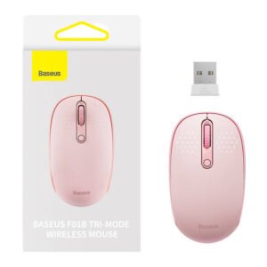 Souris sans fil Baseus F01B Tri-mode - 2.4G BT5.0 1600 DPI - Rose