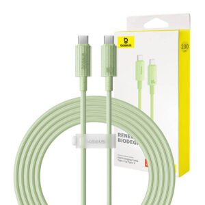 Câble de Charge Rapide - Baseus Habitat USB-C vers USB-C 2m 100W - Vert