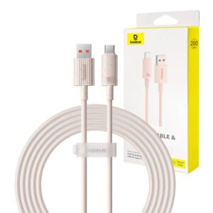 Câble de charge rapide Baseus USB vers USB-C Habitat Series 2m 100W - Rose